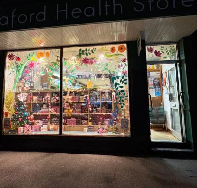 Seaford Health Store Christmas window 2025